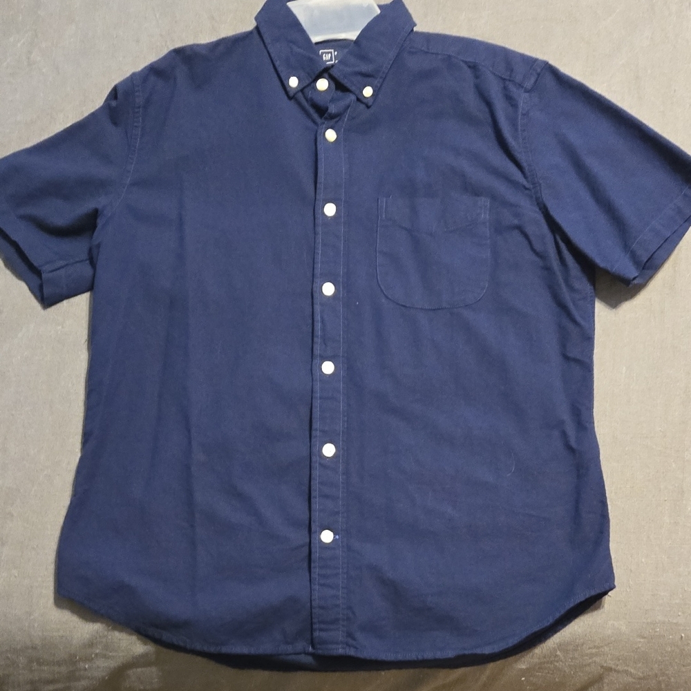 GAP Men's Dark Blue Casual Button Down Shirt
